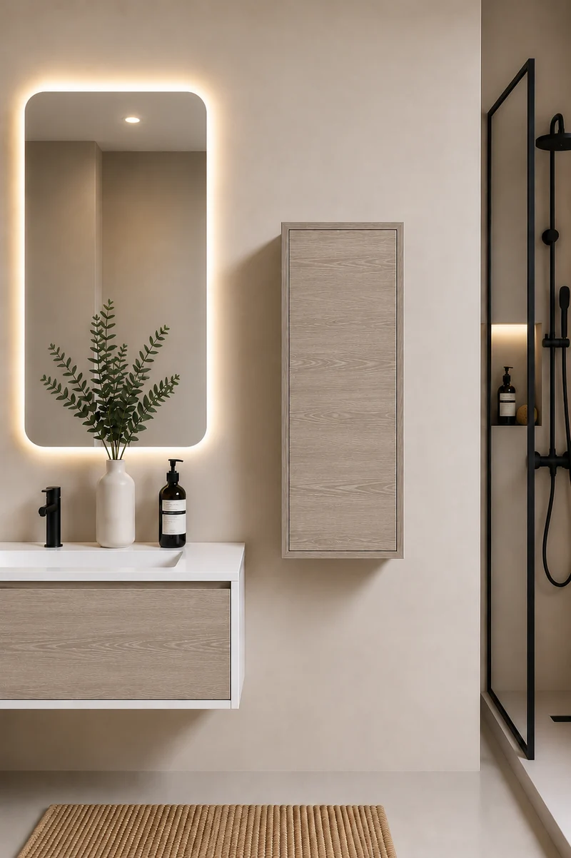Columna de baño FLORENCIA una puerta 70x35 cm