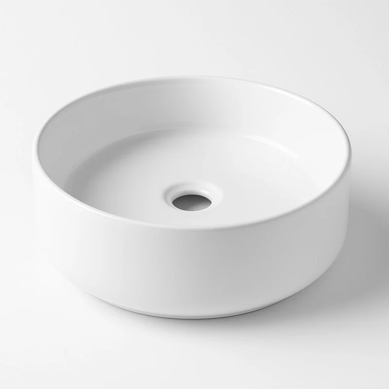 Lavabo blanco sobre encimera Oria
