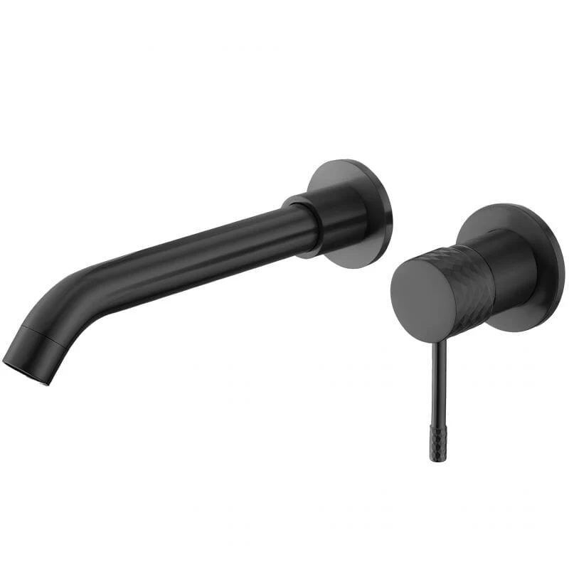 Grifo lavabo empotrado monomando PRAGA negro mate
