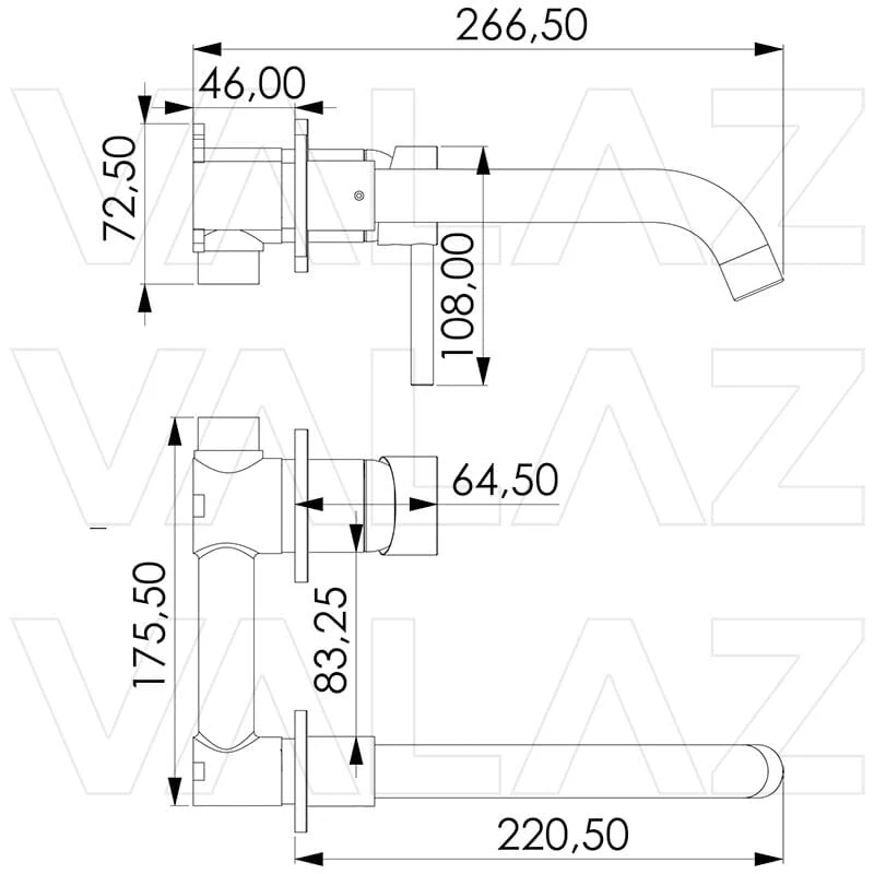 Grifo lavabo empotrado monomando PRAGA cromado