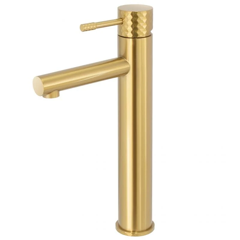 Grifo lavabo alto monomando ASTANA dorado cepillado