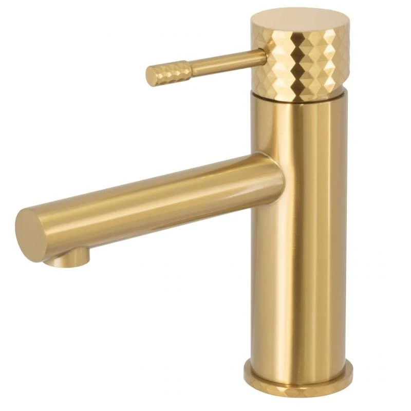 Grifo lavabo monomando ASTANA dorado cepillado