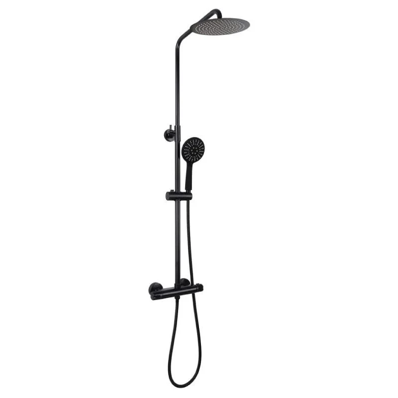 Columna de ducha termostática BOSSA negro mate