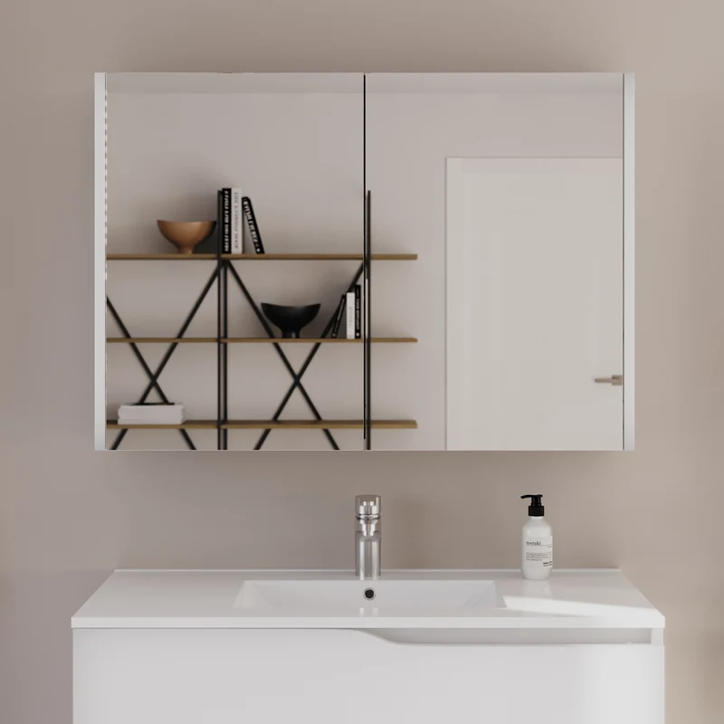 Armoire de toilette miroir MIRANO - 90x70 cm