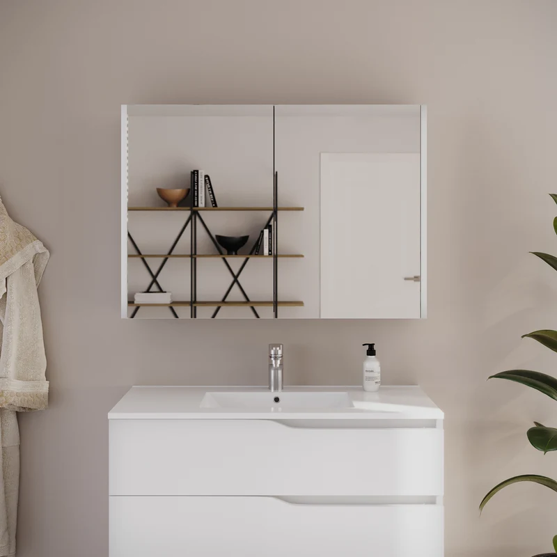 Armoire de toilette miroir MIRANO - 90x70 cm