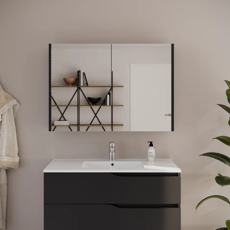 Armoire de toilette miroir MIRANO - 90x70 cm