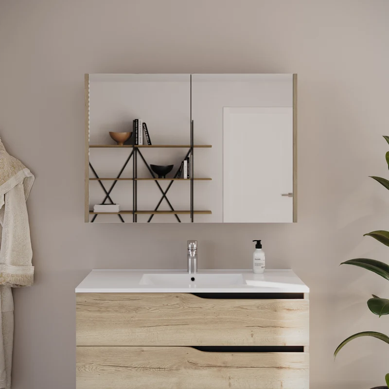 Armoire de toilette miroir MIRANO - 90x70 cm