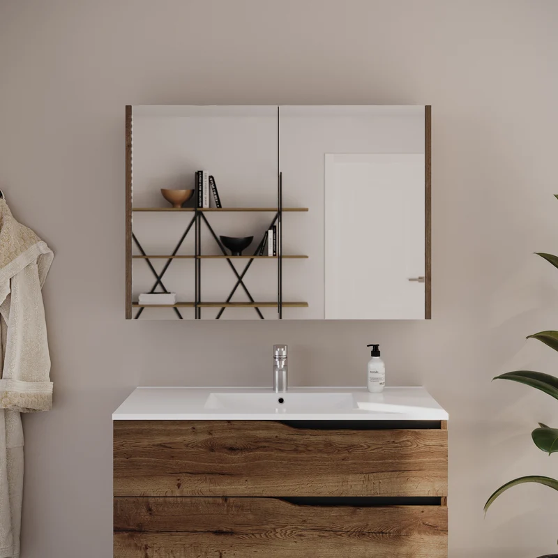 Armoire de toilette miroir MIRANO - 90x70 cm