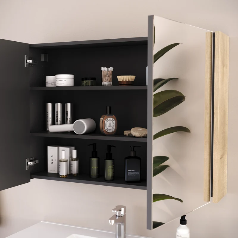 Armoire de toilette miroir MIRANO - 90x70 cm