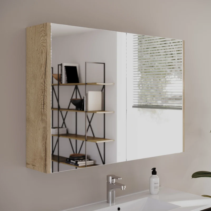 Armoire de toilette miroir MIRANO - 90x70 cm