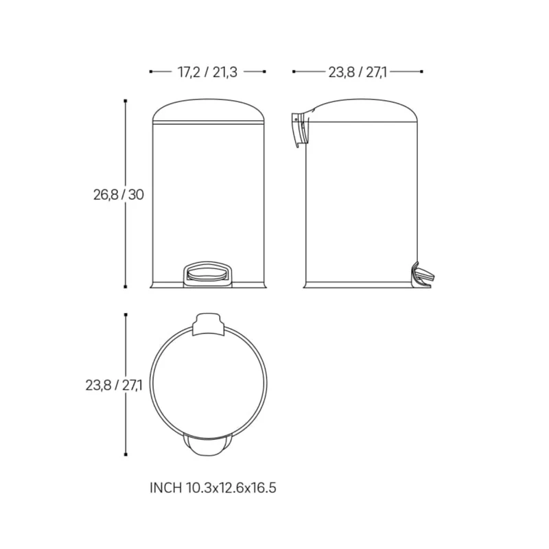 Papelera de baño automática Essentials