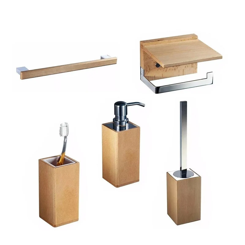 Pack de accesorios de baño sobre mueble Natura