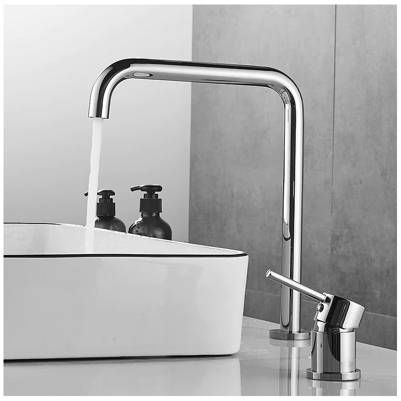 Grifo lavabo alto encastrado monomando giratorio ORUNE