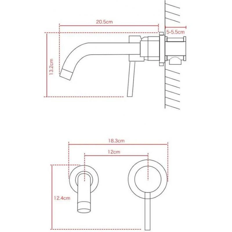 Grifo lavabo empotrado monomando BRAMPTON dorado envejecido