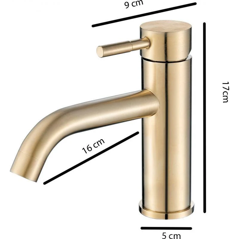Grifo lavabo monomando SLIGO dorado cepillado