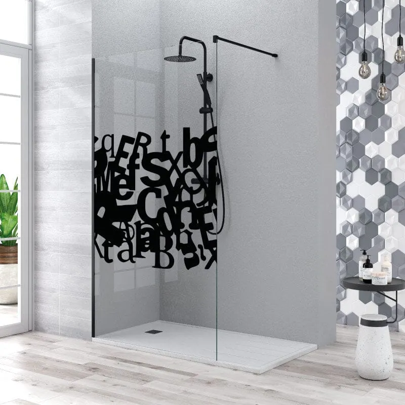 Mampara fija ducha 1 hoja MANACOR negro