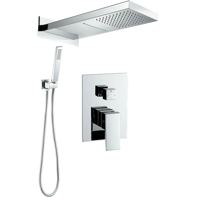 Conjunto de ducha empotrada monomando NIAGARA cromada