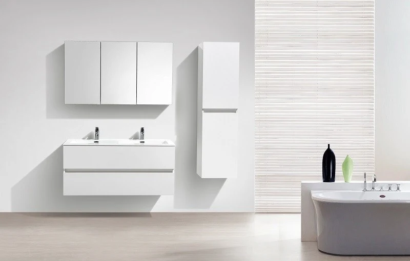 Mueble auxiliar columna 150cm SIENA lacado Blanco