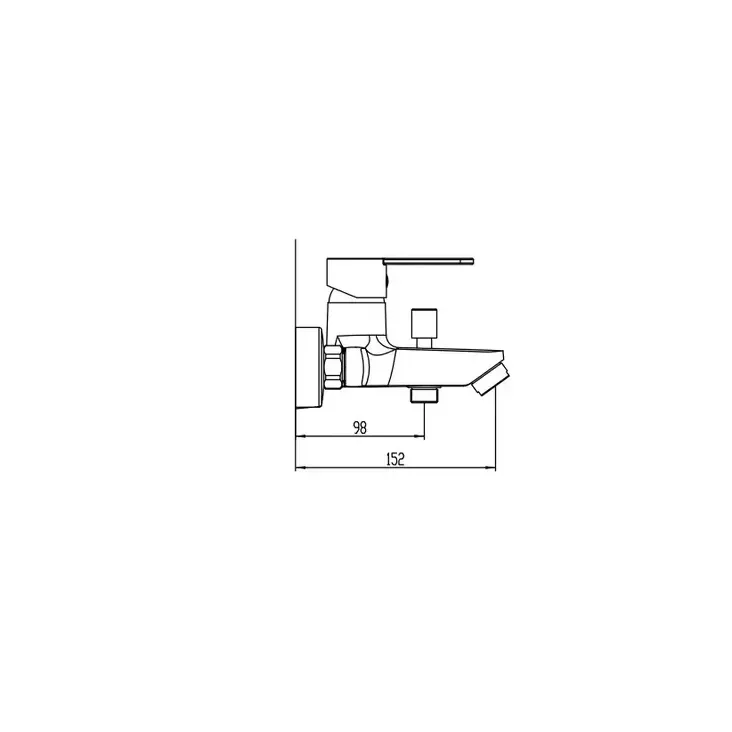 Grifo monomando para bañera fabricado en latón con un acabado cromado de 152 mm Sion de GME