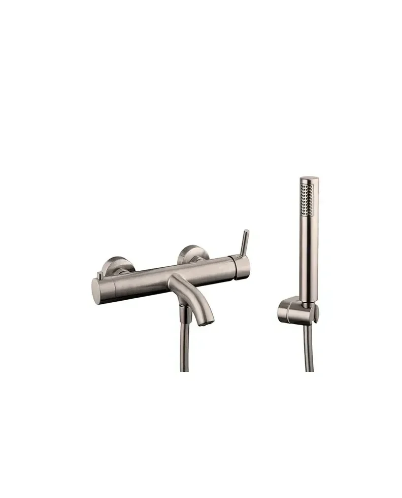 Grifo monomando para bañera fabricado en latón con un acabado en color níquel Sirio de GME