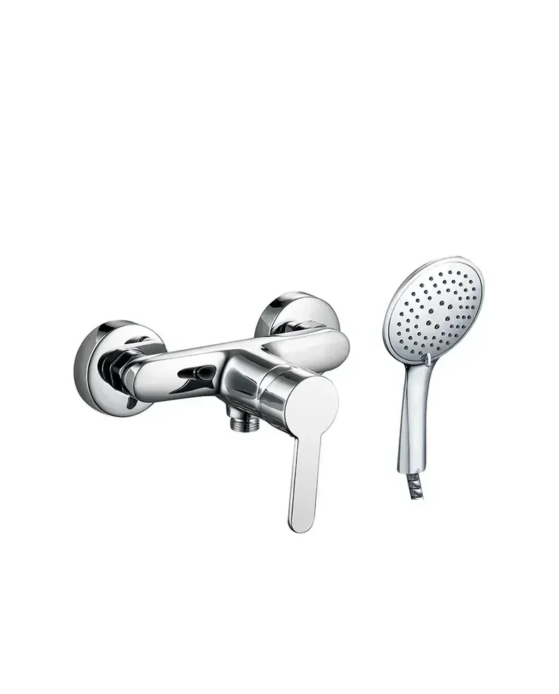 Grifo monomando para ducha fabricado en latón con un acabado cromado de 133 mm Sion de GME