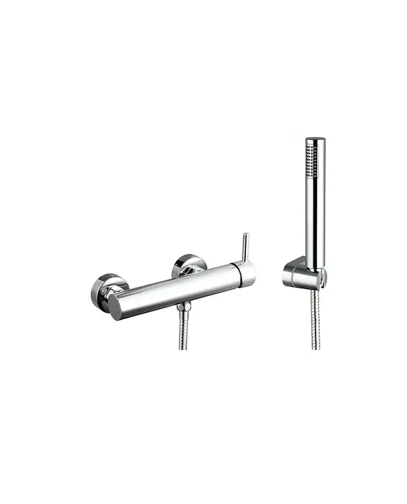 Grifo monomando para ducha fabricado en latón con un acabado en color cromado Sirio GME