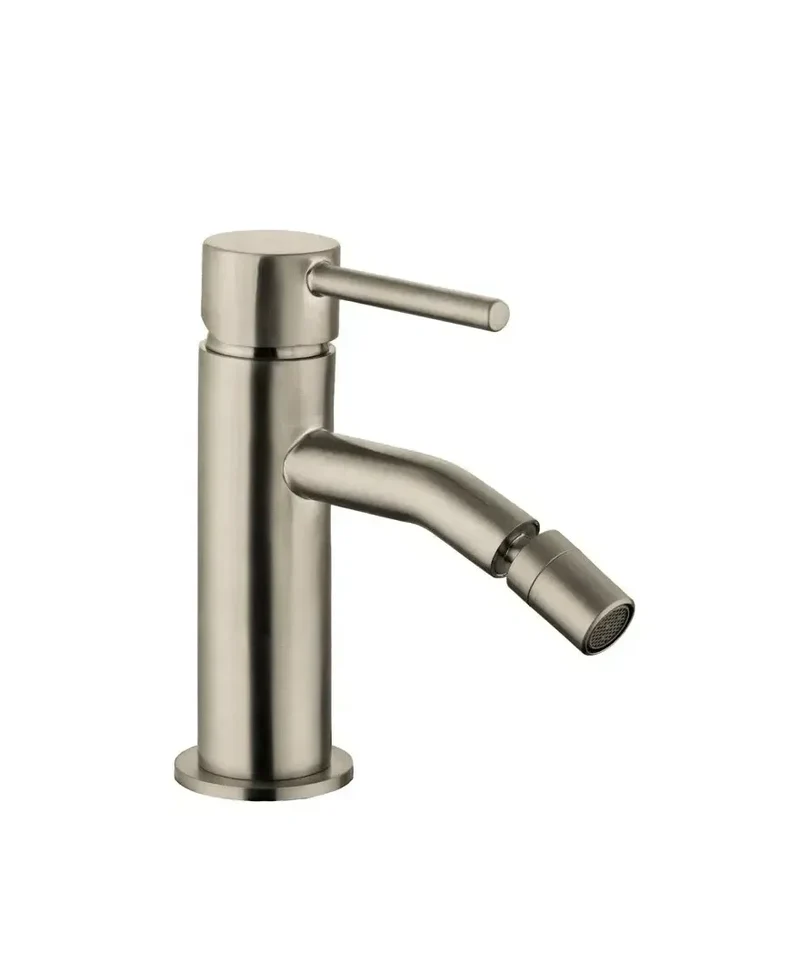 Grifo monomando para bidé fabricado en latón con un acabado en color níquel Sirio de GME