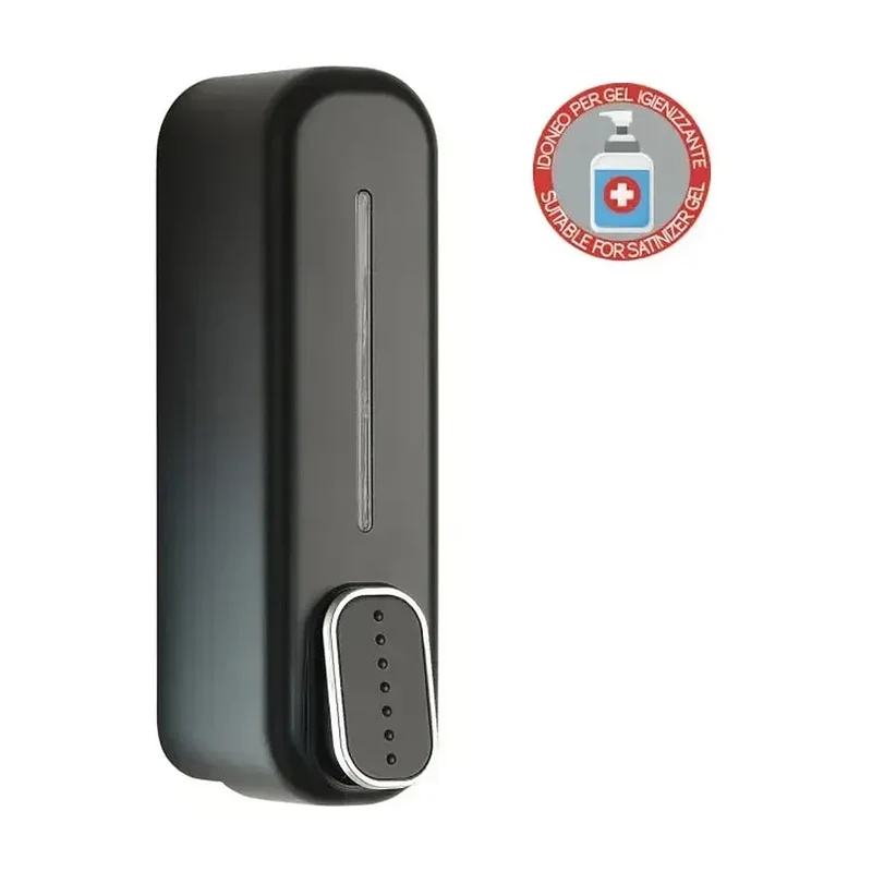 Dosificador de jabón a pared con capacidad de 350 ml y acabado negro mate portland de Imex