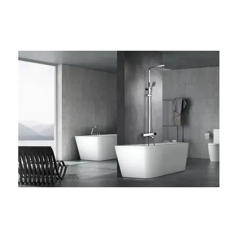 Barra de baño y ducha monomando extensible de latón con acabado cromado Fiyi de Imex