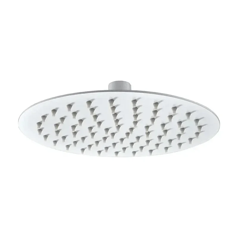 Rociador para ducha de diseño extraplano y moderno con un acabado blanco mate ø25 de Imex
