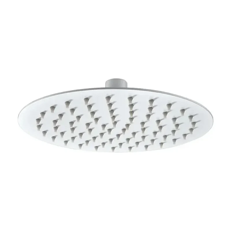 Rociador para ducha de diseño extraplano y moderno con un acabado blanco mate ø30 de Imex