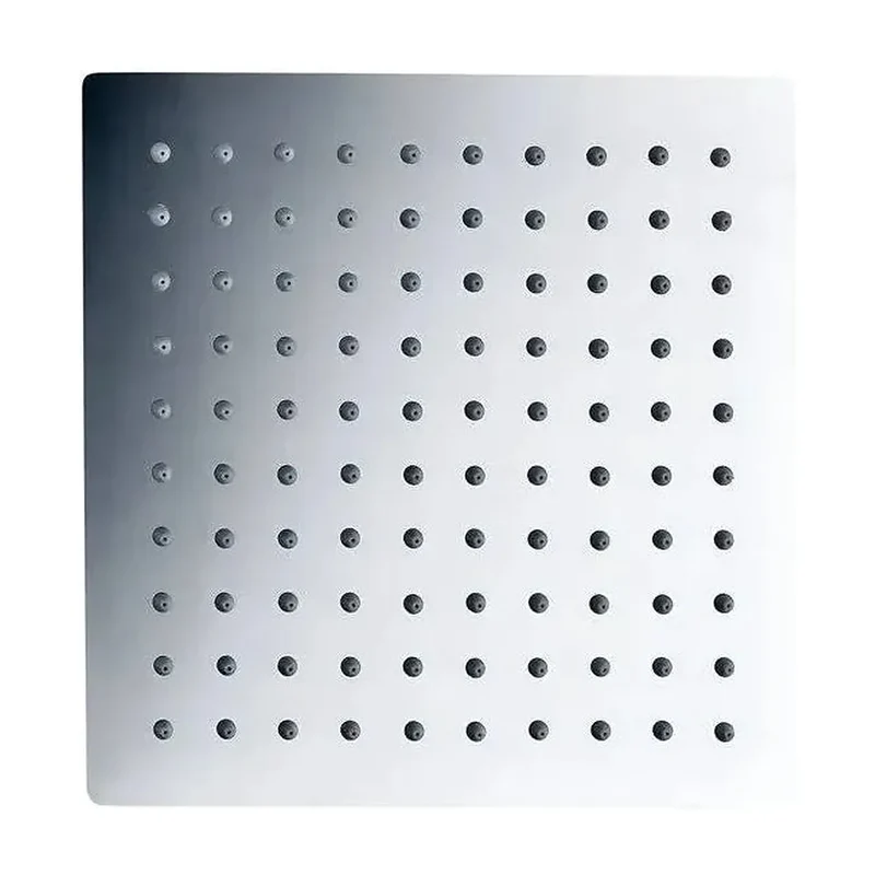 Rociador cuadrado para ducha con un diseño extraplano fabricado en acero inoxidable 20x20 de Imex