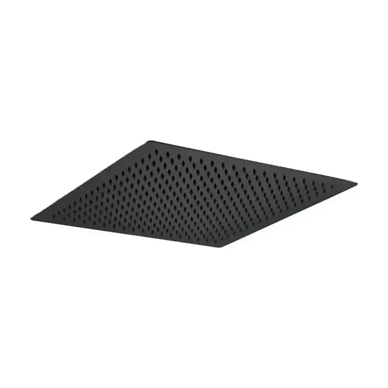 Rociador extraplano para ducha en acero de 40x40 cm y acabado negro mate de Imex