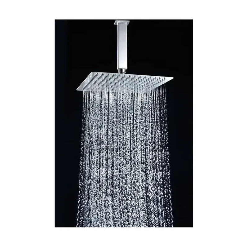 Rociador cuadrado para ducha con un diseño extraplano fabricado en acero inoxidable 40x40 de Imex