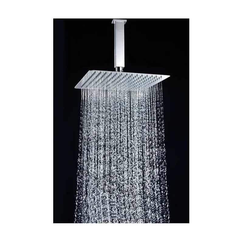 Rociador cuadrado para ducha con un diseño extraplano fabricado en acero inoxidable 30x30 de Imex