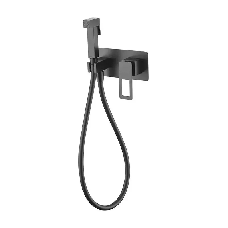 Ducha higiénica con grifo monomando fabricado en latón de acabado negro mate Suecia de Imex