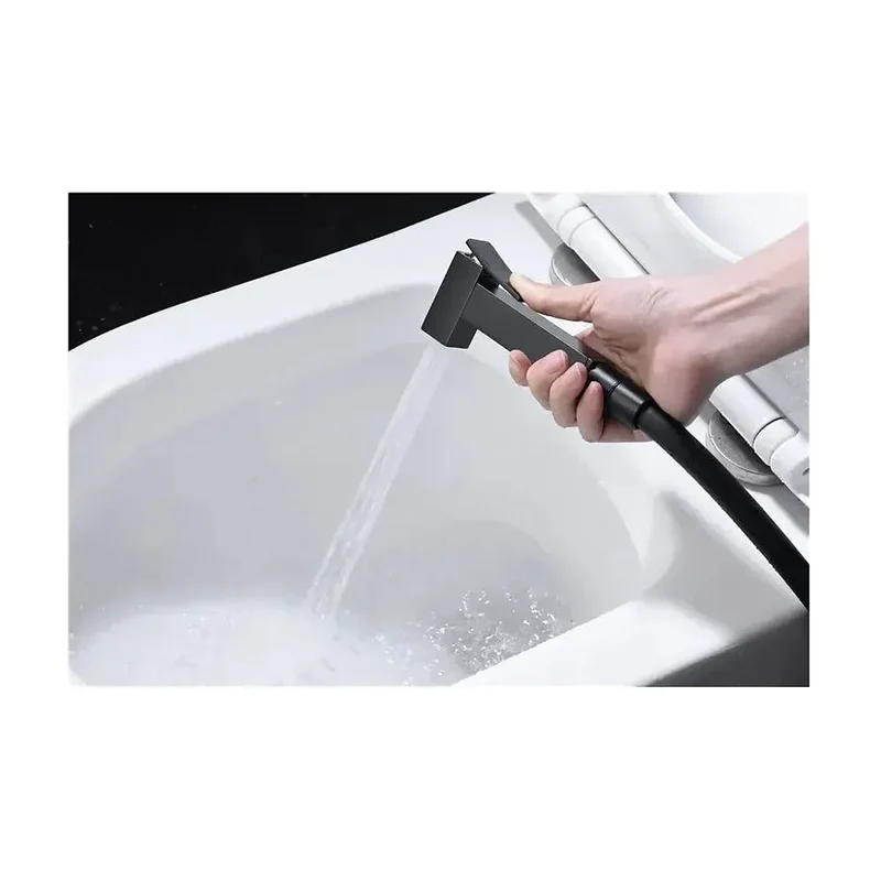 Ducha higiénica con grifo monomando fabricado en latón de acabado negro mate Suecia de Imex