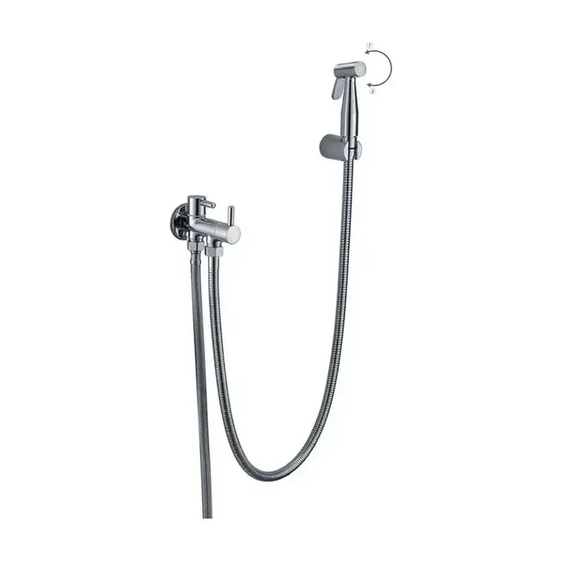 Ducha higiénica con grifo monomando de mango flexible con un acabado cromado Ness de Imex