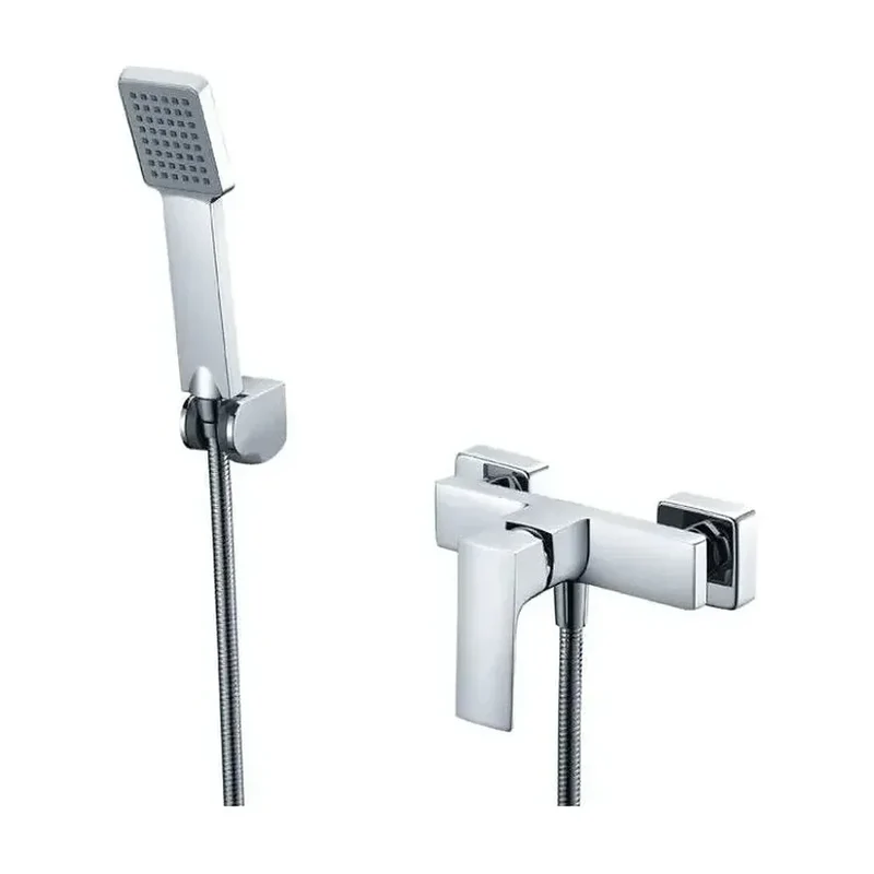 Grifo monomando para ducha de pared fabricado en latón de acabado cromado Bali de Imex