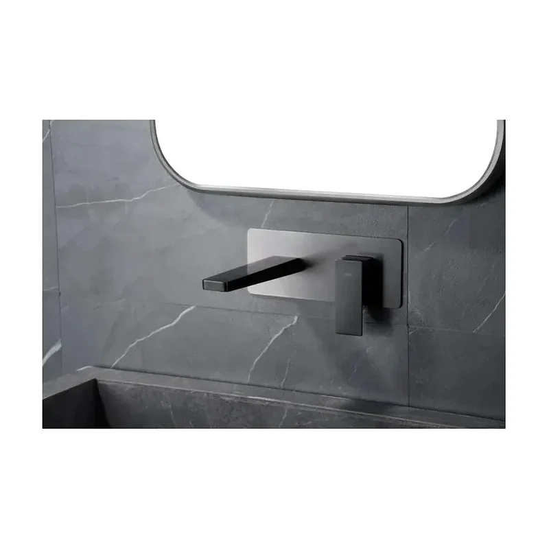 Grifo monomando empotrado para lavabo hecho de latón con acabado negro metalizado Pisa de Imex