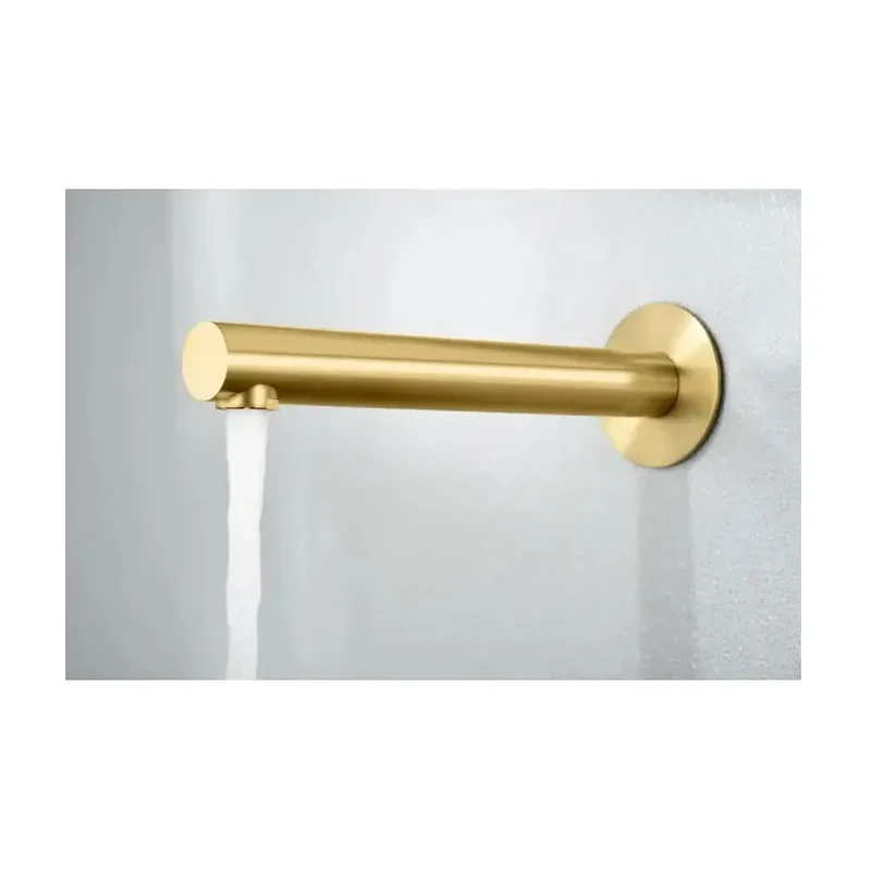Grifo monomando empotrado para lavabo hecho de latón con acabado oro cepillado Olimpo de Imex