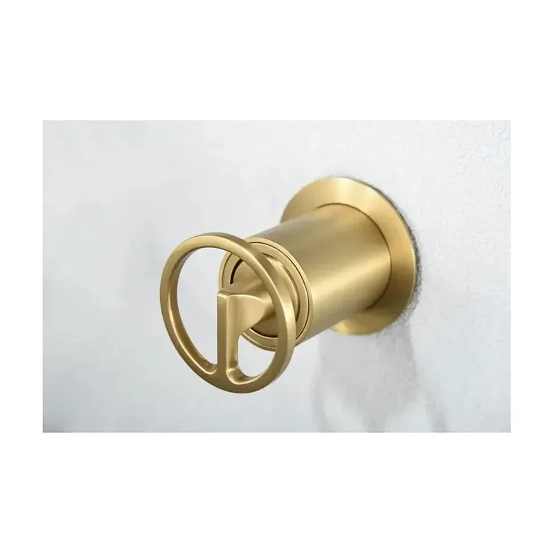 Grifo monomando empotrado para lavabo hecho de latón con acabado oro cepillado Olimpo de Imex