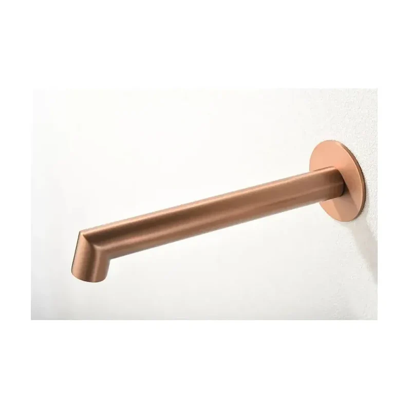 Grifo monomando empotrado para lavabo hecho de latón con acabado oro rosa cepillado Line de Imex