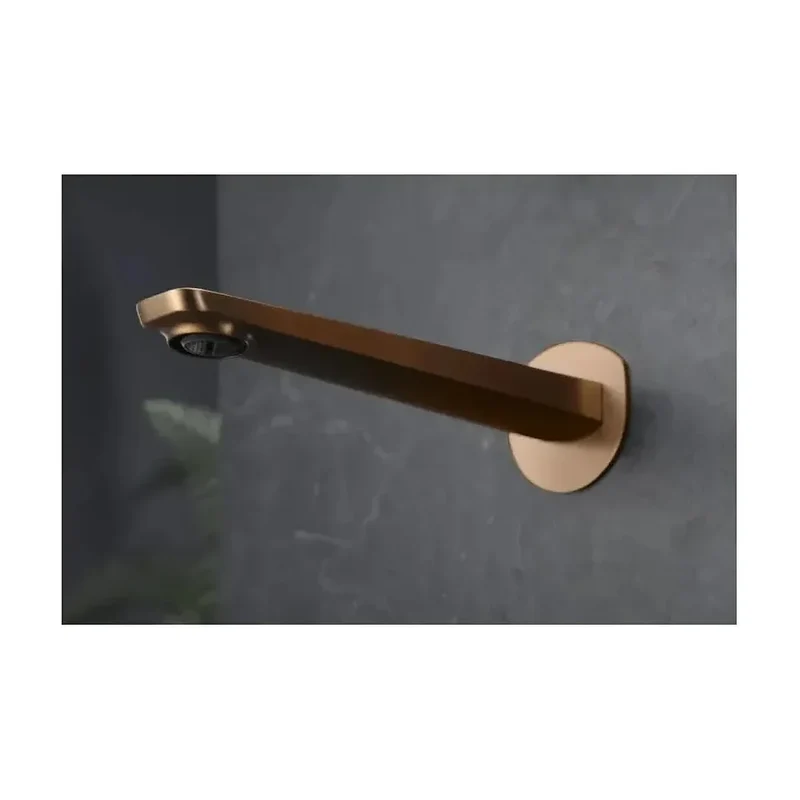 Grifo monomando empotrado para lavabo hecho de latón con acabado oro rosa cepillado Napoles de Imex