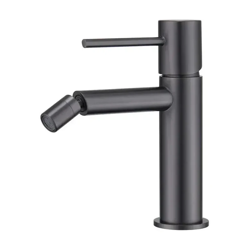 Grifo monomando de bidé con cartucho de 25 mm fabricado en latón con acabado black gun metal Monza de Imex