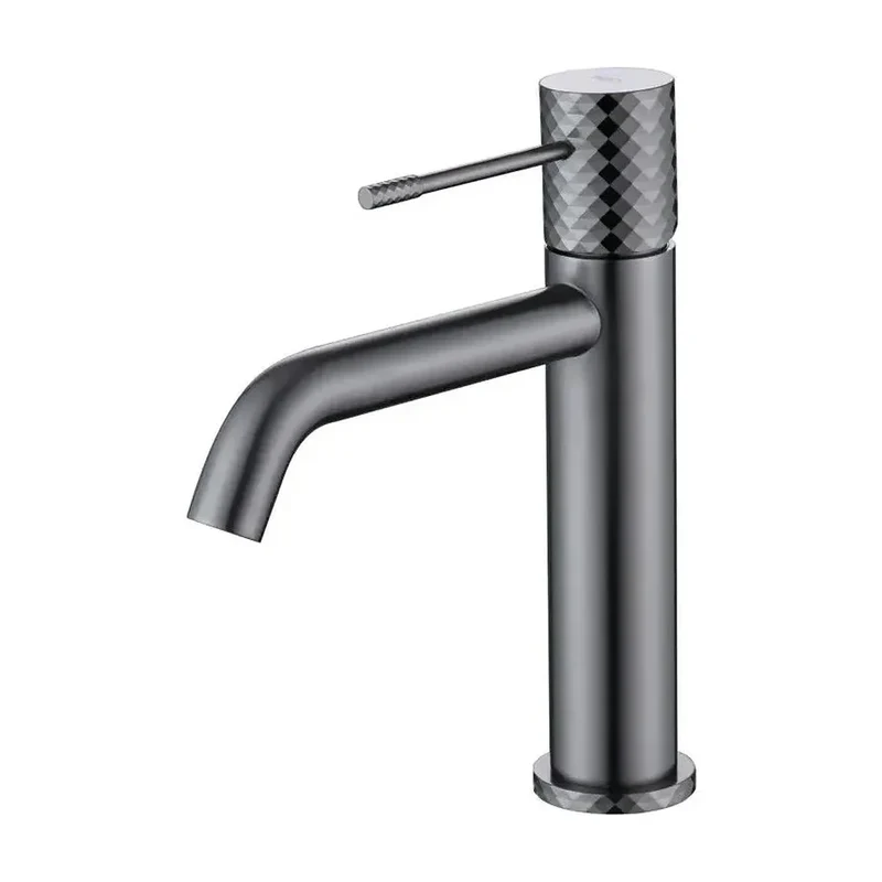Grifo monomando para lavabo hecho de latón con acabado negro metalizado Genova de Imex