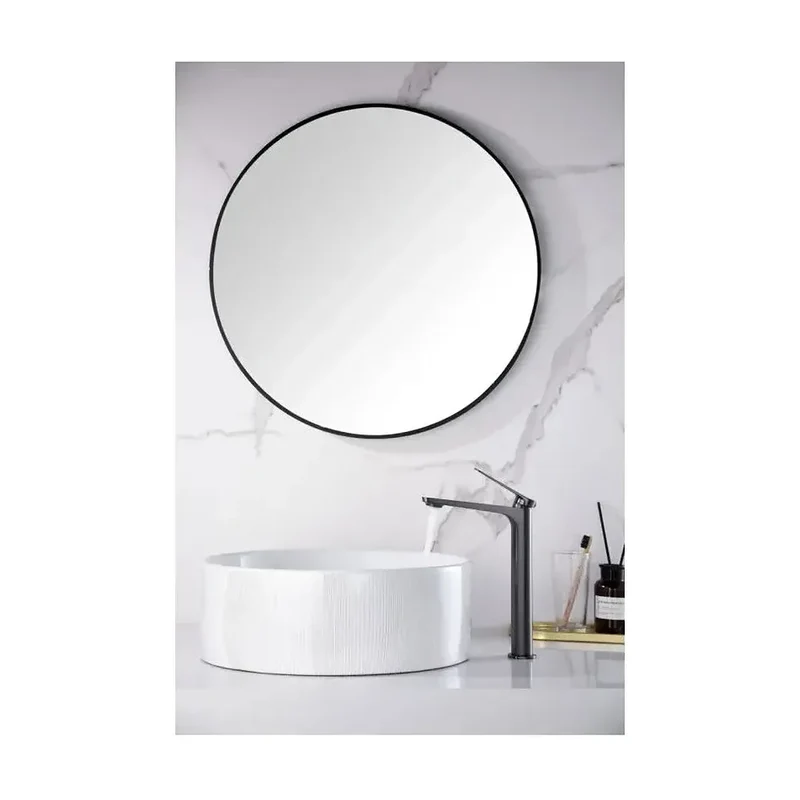 Grifo monomando con caño alto para lavabo fabricado en latón con acabado negro metalizado Napoles de Imex