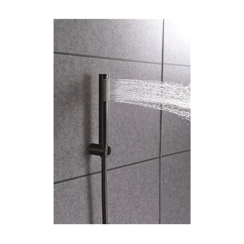 Grifo monomando de ducha con un diseño empotrable y un acabado negro mate Olimpo de Imex