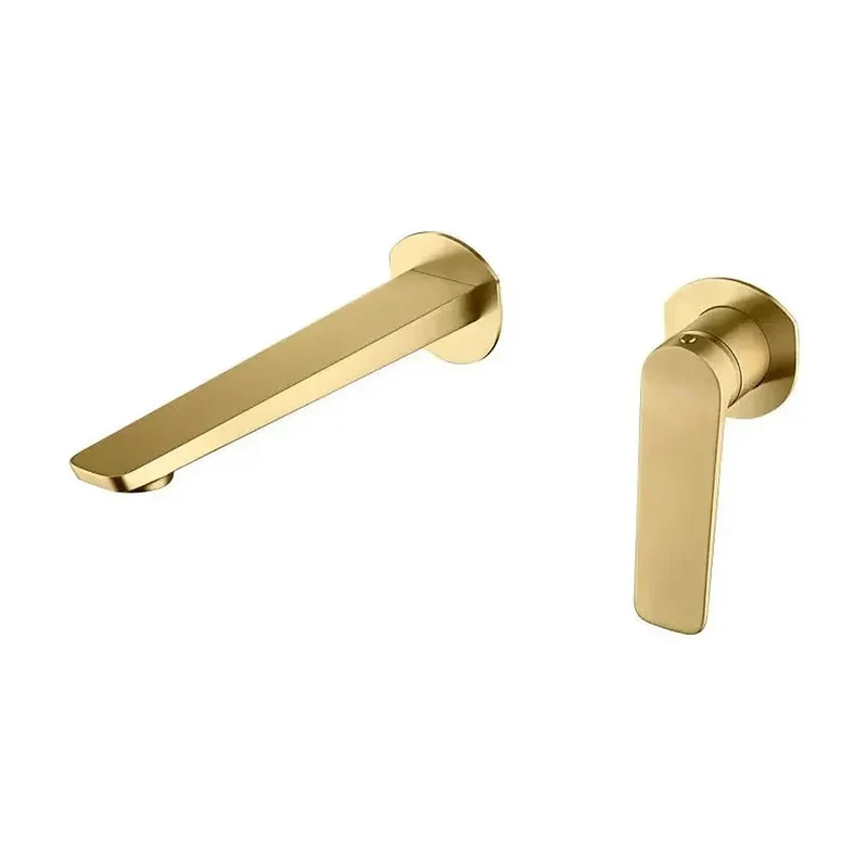 Grifo monomando empotrado para lavabo hecho de latón con acabado oro cepillado nápoles Napoles de Imex