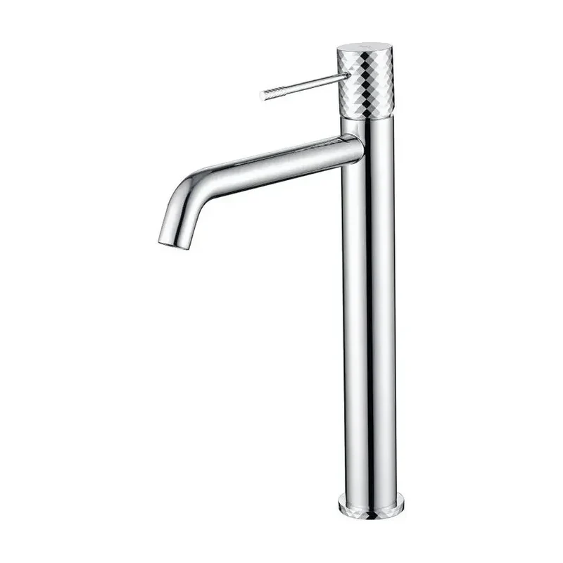 Grifo monomando con caño alto para lavabo hecho de latón con acabado cromado Genova de Imex